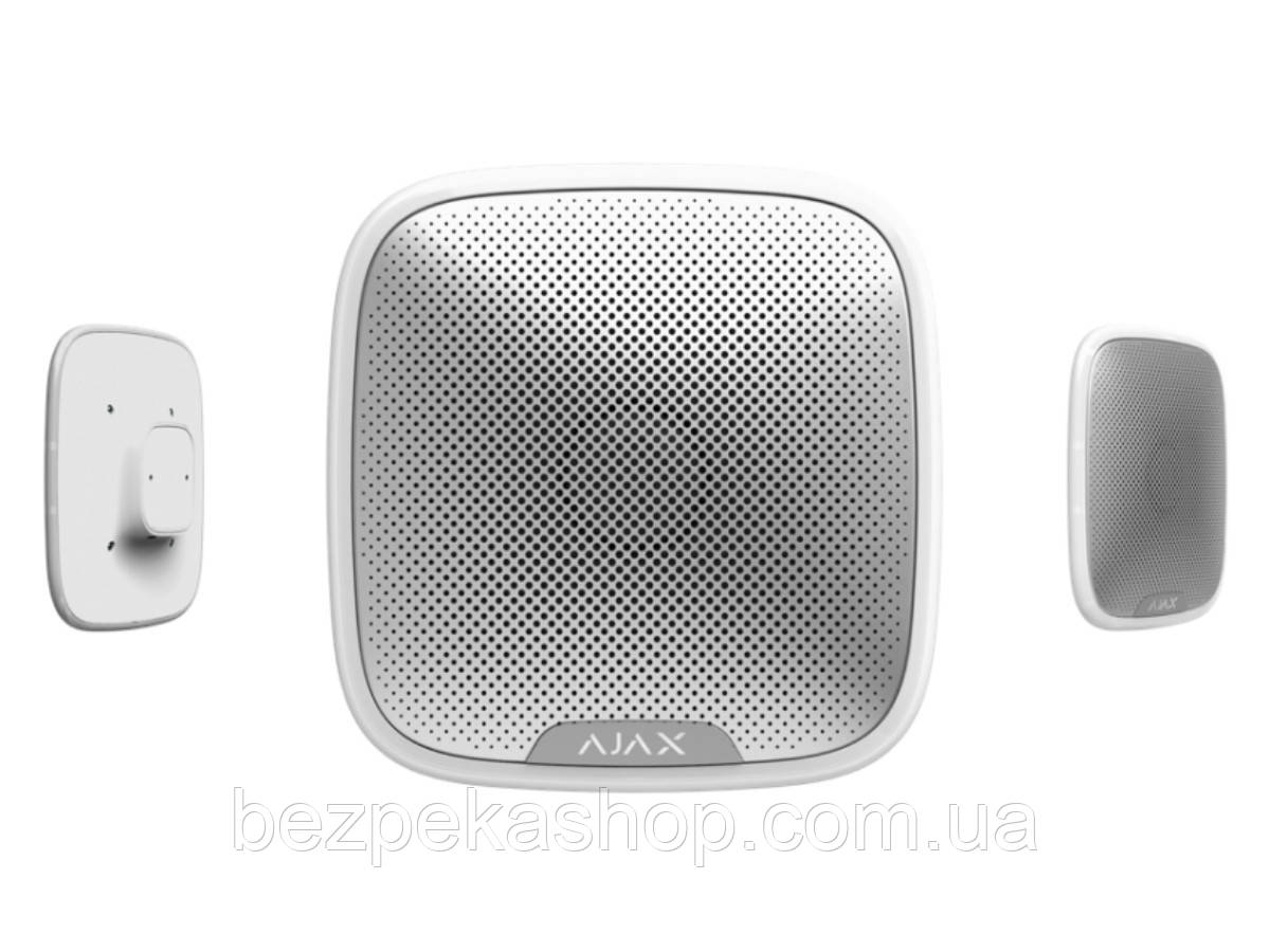Ajax StreetSiren white-постачач курковий (сирена) бездротовий (білий)