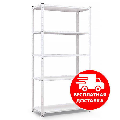 Стеллаж 170х75х30см 5 полок металлический полочный крашенный сборной на ...