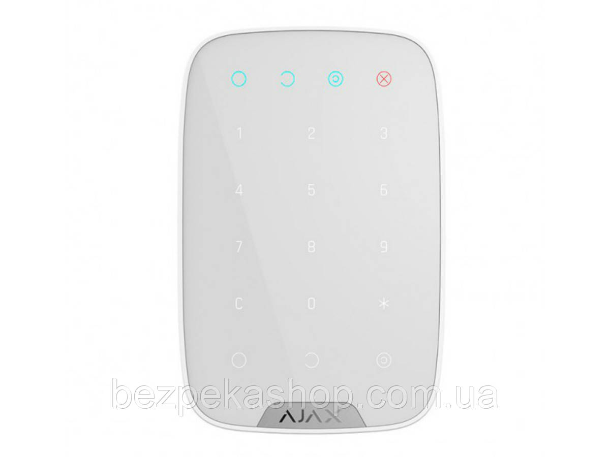 Ajax Keypad white бездротова сенсорна клавіатура