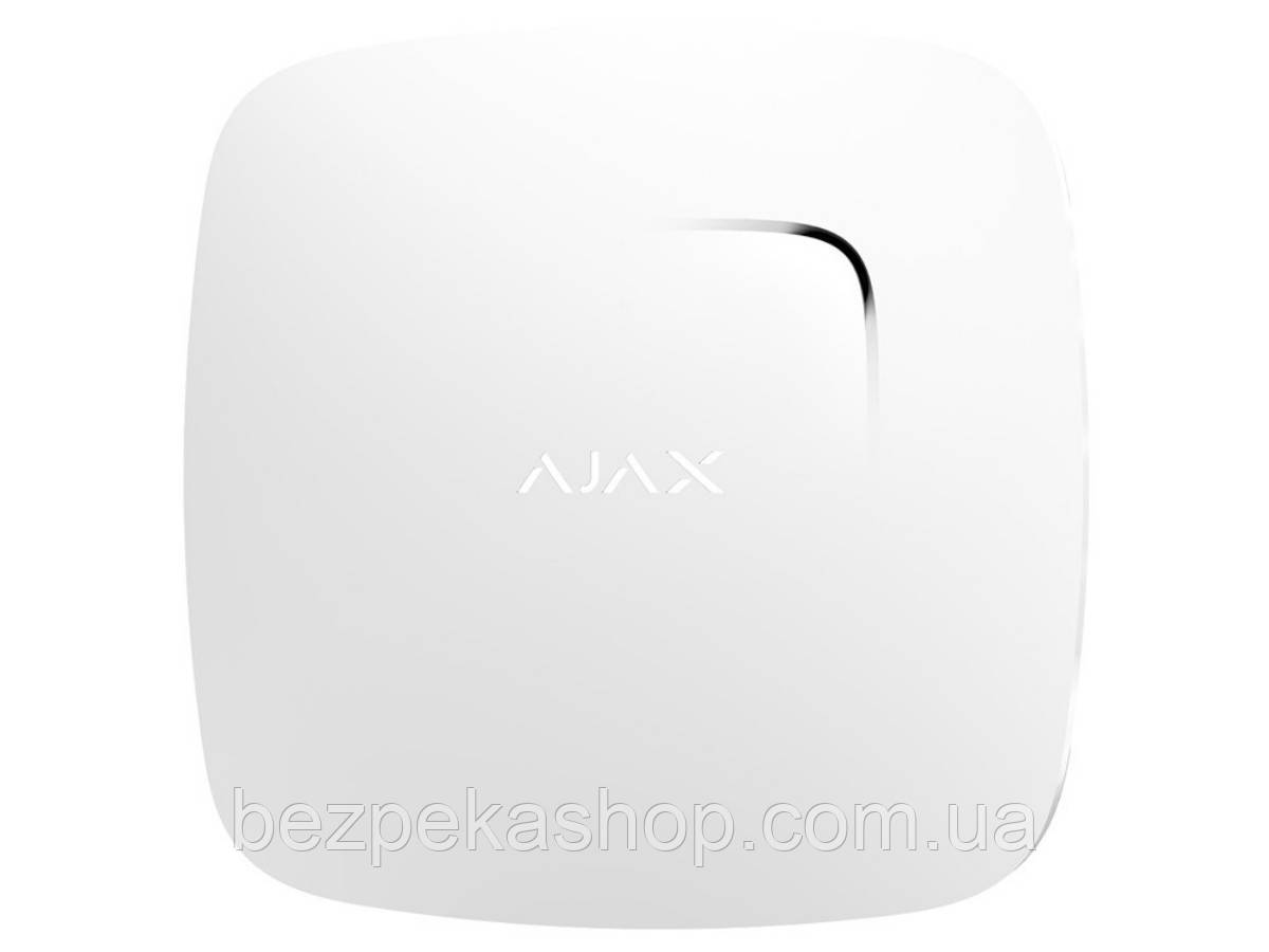 Ajax FireProtect Plus white датчик диму поєднаний із температурним бездротовим (білий)