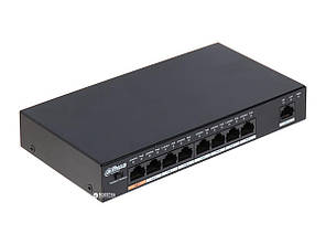 Dahua PFS3009-8ET-96 комутатор 9-портовий, 8 з них з PoE