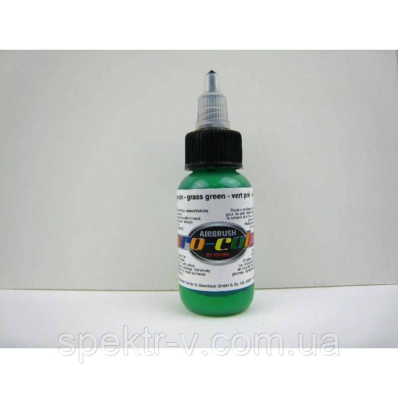 Фарба для аерографії Pro-color 60015 Opaque grass green (покриватий трав'яний зелений), 30 мл