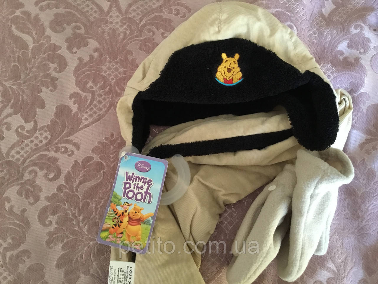 Шапочка з шарфиком і рукавицями для хлопчика, фото 1