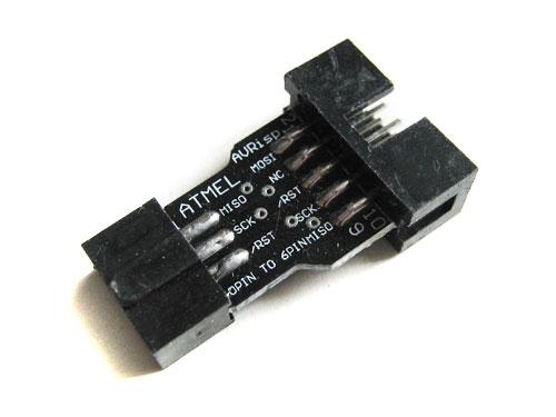 10 на 6 pin переходник, ATMEL AVRISP USBASP STK500 - фото 1 - id-p47051090