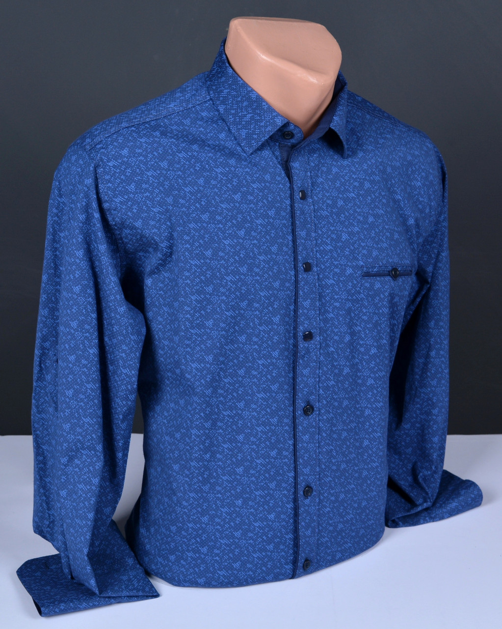 Чоловіча сорочка Grand Men синя з візерунком Туреччина 1082, фото 1