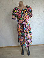 Стильное цветочное шифоновое плаття