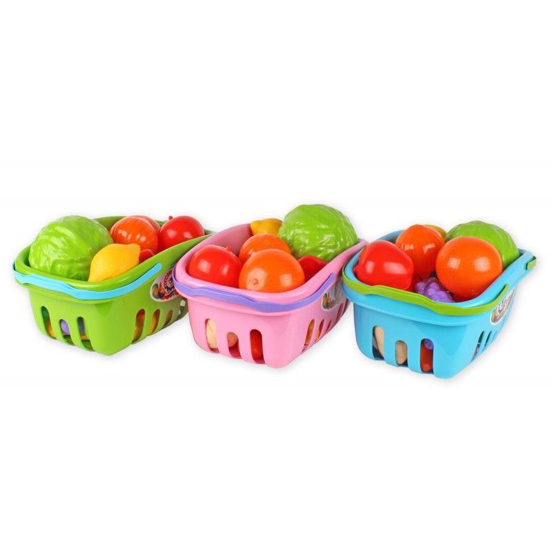 Іграшка "Набір овочів і фруктів у кошику", 17 продуктів, ТехноК 5354