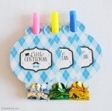 Язички з декором "Маленький мен", 6 шт, Набор дудочек "Джентельмен", фото 1