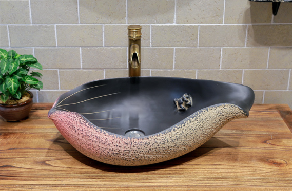 Раковина накладна RD-207-1 Рожево-бежевий, фото 1