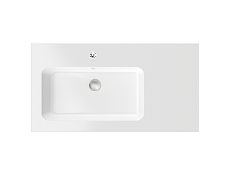 Умивальник з конгломерату з стільницею 105 х 50 см Eno Massi