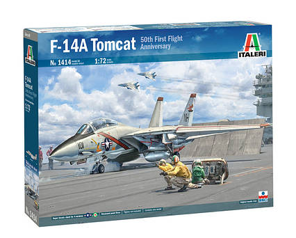 F-14A TOMCAT. Збірна модель військового літака. 1/72 ITALERI 1414, фото 1