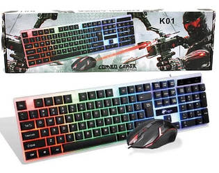 Клавіатура + мишка UKC M416 LED (з підсвічуванням) Keyboard + Мишка