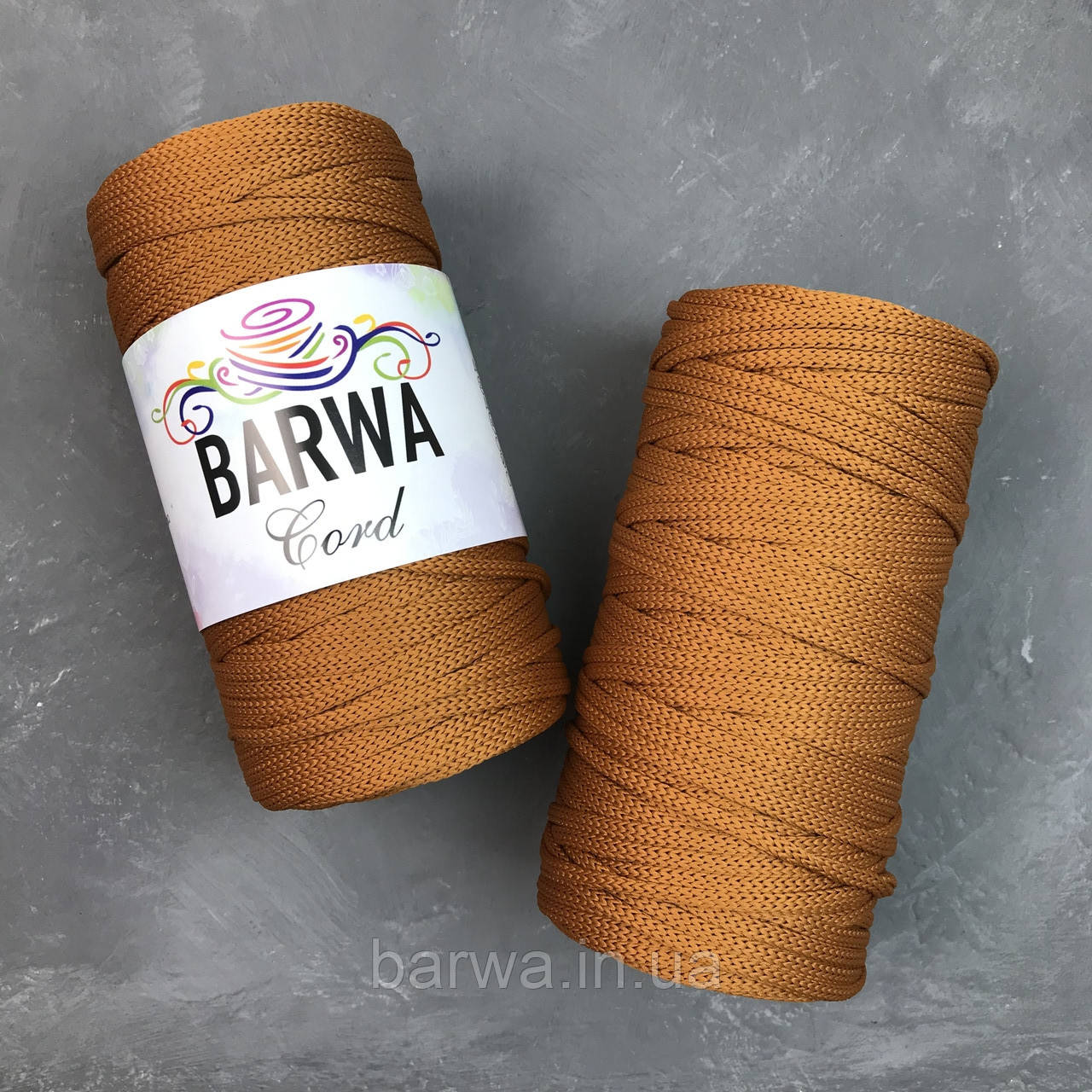 Шнур поліефірний 5мм без сердечника . колір Мигдаль