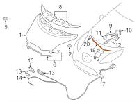 Палка опора капота Nissan Leaf ZE1 (18-) 65771-5SK0A