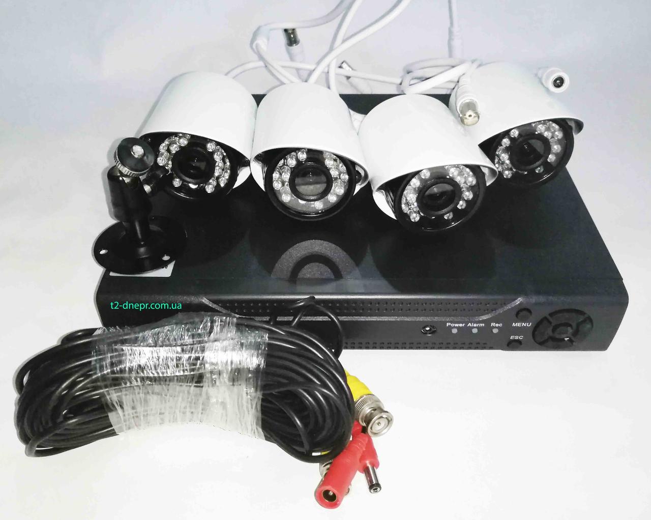 Система відеоспостереження DVR KIT 520 AHD 4ch Gibrid 4.0 MP(H. 264) набір на 4камери