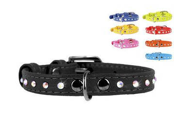 Нашийник для собак дрібних порід  з клеєними стразами GLAMOUR, ш. 9 мм, д.18-21 см