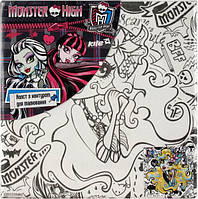 Розмальовка картина на полотні з контуром монстер хай Monster High 20*20 MH14-216K