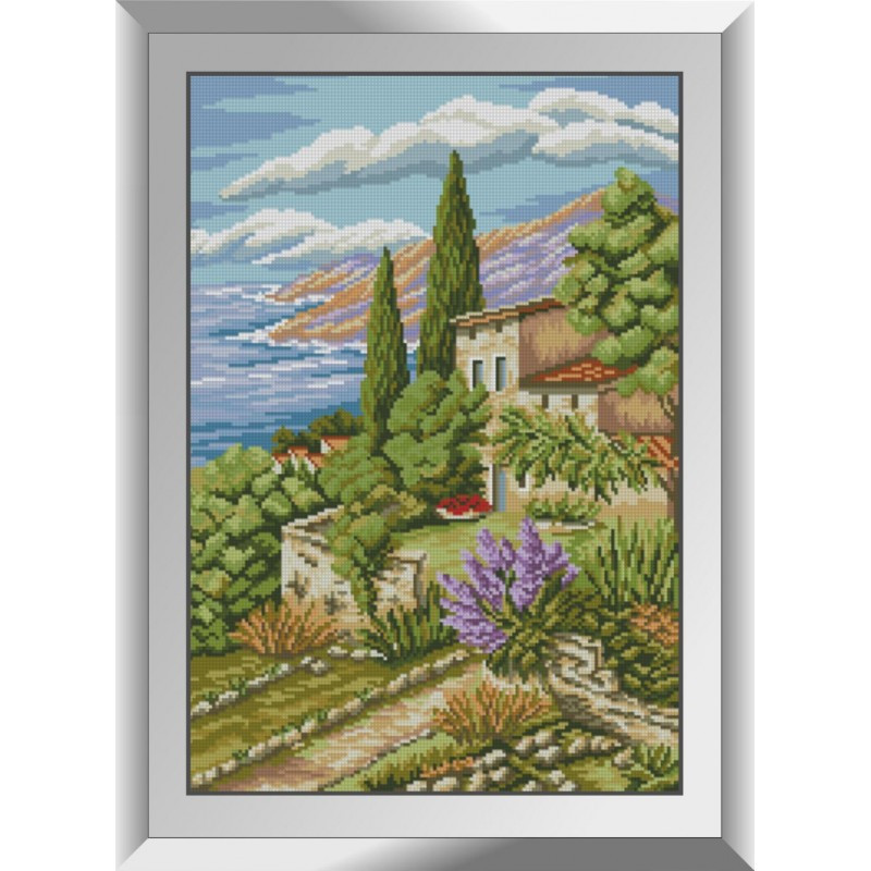 Набір алмазної мозаїки Будинок в горах Dream Art 31406 (37 x 52 см)