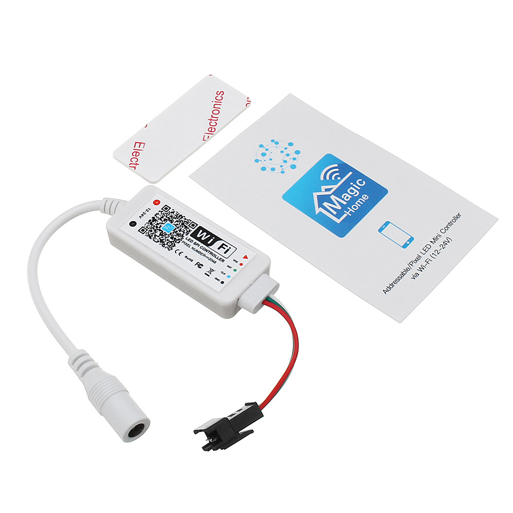 Контролер SPI WIFI Smart Alexa  ⁇  RGB 12-24 В  ⁇  для адресованої стрічки