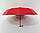 Складана парасолька "Bellissimo" червона з подвійною тканиною й абстрактним малюнком зсередини, фото 6