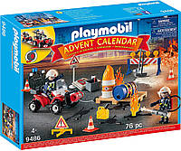 Адвент календарь Плеймобил 9486 пожарная станция PLAYMOBIL 9486 Advent Calendar Fire