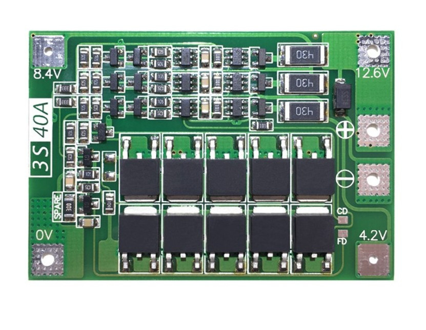 BMS 3S 40A контролер з балансиром 12.6 V для 3 літій-іонних акумуляторів
