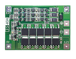 BMS 3S 40A контролер з балансиром 12.6 V для 3 літій-іонних акумуляторів