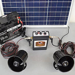 Звуковий відлякувач птахів «Коршун-8 SOLAR» з акумулятором