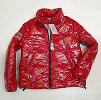 Куртка демисезонная оверсайс красная для девочки подростка на рост 158-164см
