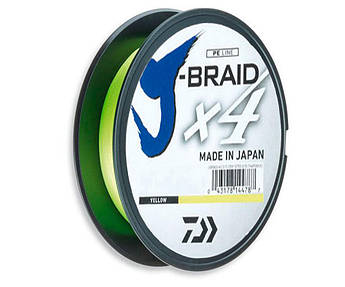 Шнур DAIWA J-Braid x4E 0,13 mm 5,9 kg 135m yellow