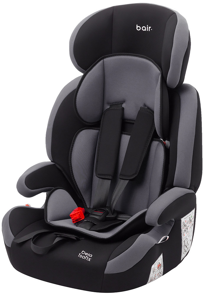 Автокрісло Bair Beta Iso-fix 1/2/3 (9-36 кг) DBI2423 чорний - сірий, фото 1