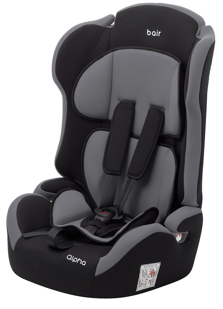 Автокрісло Bair Alpha 1/2/3 (9-36 кг) DA2423 чорний - сірий, фото 1