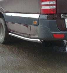 Бічні труби за заднім колесом Volkswagen Crafter на довгу базу