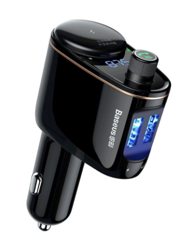 Автомобільне ЗУ Baseus Локомотив Bluetooth FM Launcher 3.4 A 2USB