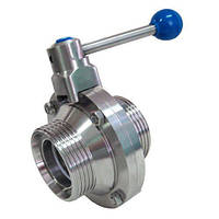 Затвор дисковий нержавіючий різьбовий Ду 65