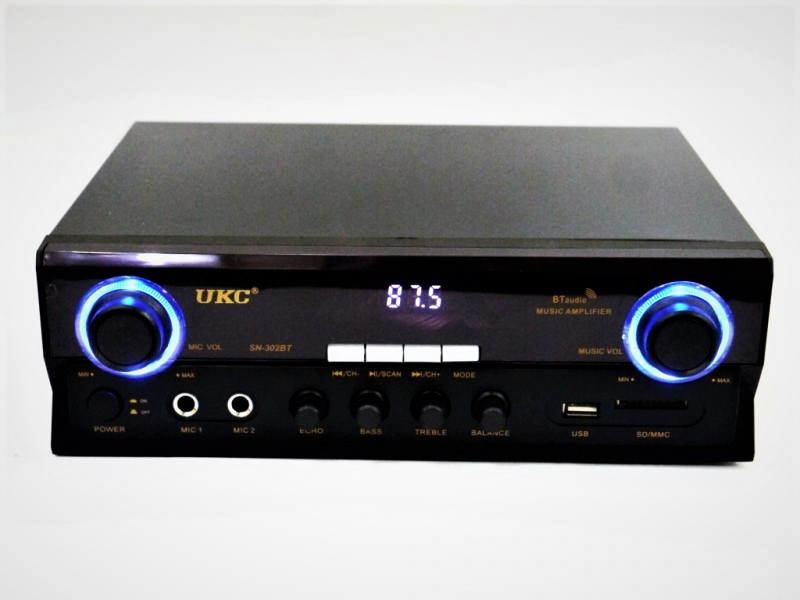 Підсилювач UKC SN-302BT — Bluetooth, USB, SD,FM, MP3! Караоке 2х канальний 500W
