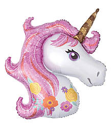 Гелієва фігура куля " Єдиноріг чарівний рожевий" Anagram
