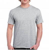 Футболка однотонна базова чоловіча колір сірий меланж