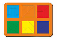 Склади квадрат, Б.П.Нікітин, 6 квадратів, ур.4, 240*170 мм, 064304