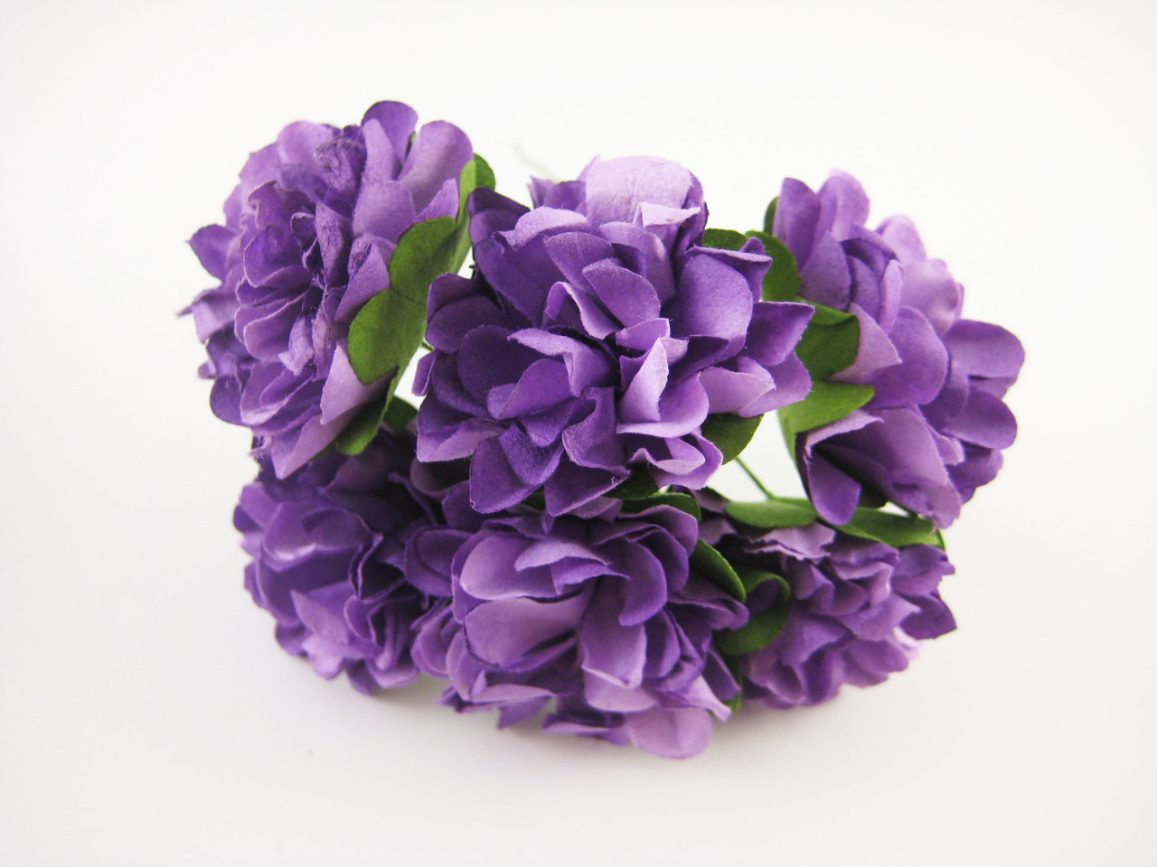 Квітка фіолетова на дроті  6 штук/пучок для рукоділля, хобі, декору