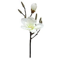 Искусственный цветок Магнолия, 45 см, белый (631505)