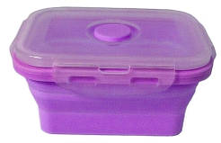 Контейнер харчової силіконовий Stenson MH-3392 350мл, фіолетовий