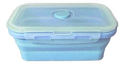 Контейнер харчової силіконовий Stenson MH-3393 500мл, блакитний
