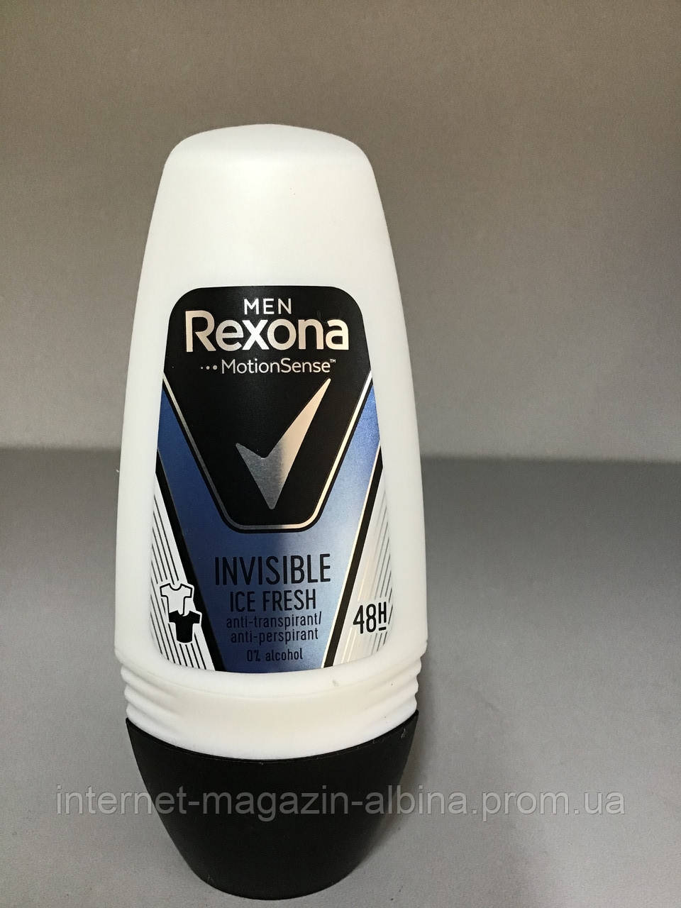 Дезодорант кульковий Rexona men invisible ice fresh Невидимий Прозорий Лід 50 мл