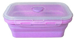 Контейнер харчової силіконовий Stenson MH-3393 500мл, фіолетовий