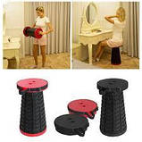 Портативний Складаний стілець туристичний Telescopic stool, похідний табурет, висувний, розкладний, фото 4