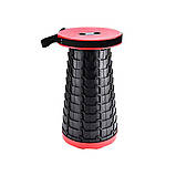 Портативний Складаний стілець туристичний Telescopic stool, похідний табурет, висувний, розкладний, фото 9