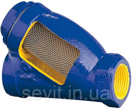 Фільтр чавунний муфтовий осадовий сітчастий Zetkama (Польща) тип 823A DN15 PN16 (ДУ15 РУ16) Зеткама, фото 1