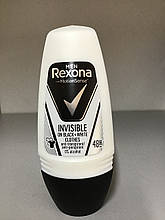 Дезодорант кульковий Rexona men invisible black and white Невидимий на чорному і білому 50 мл