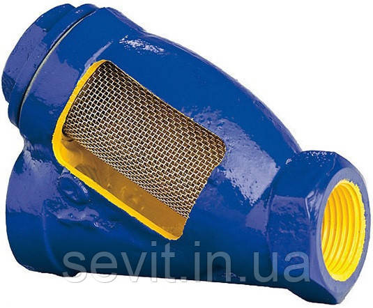 Фільтр чавунний муфтовий осадовий сітчастий Zetkama (Польща) тип 823A DN50 PN16 (ДУ50 РУ16) Зеткама, фото 1